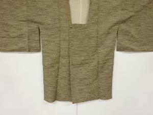 アンティーク　横段模様織出し手織り節紬道行コート